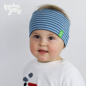 Stirnband Streifen blau