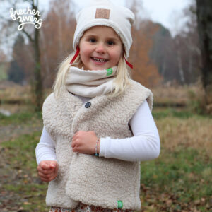 Kuscheliges Teddyplüsch-Gillet Natur